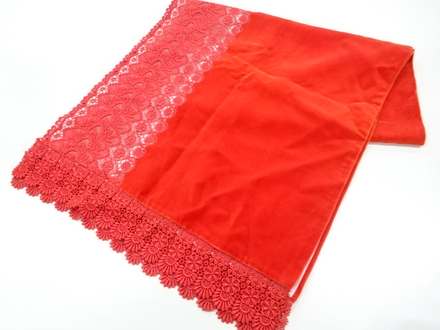 ビロードレース花模様ショール